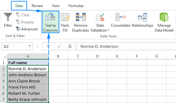 How to Split Names in Excel Into Two Columns? - keysdirect.us