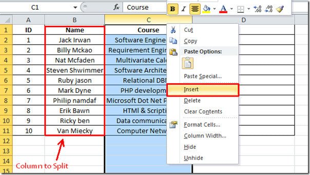 How to Split One Column Into Two in Excel? - keysdirect.us