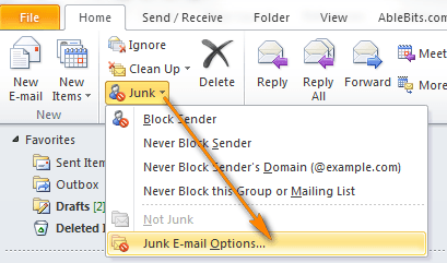 How to Stop Junk Email in Outlook? - keysdirect.us