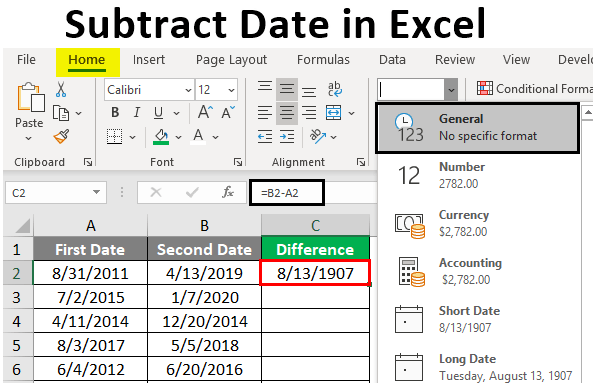 How to Subtract Date and Time in Excel? - keysdirect.us