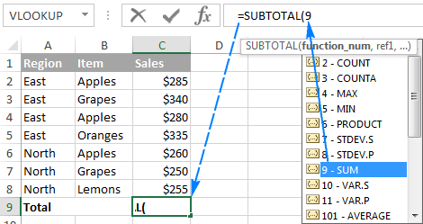 How to Sum Subtotals in Excel? - keysdirect.us