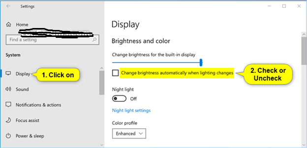 How To Turn Off Auto Brightness Windows 10? - keysdirect.us