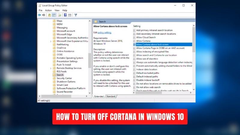 How To Turn Off Cortana In Windows 10? - keysdirect.us