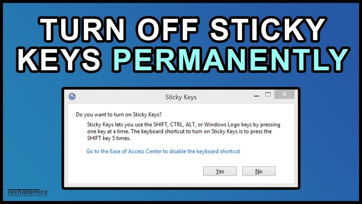 How To Turn Off Sticky Keys Windows 10 - keysdirect.us