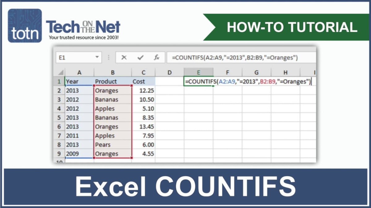 How to Use Countifs in Excel? - keysdirect.us