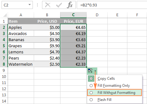 How to Use Fill Handle to Copy Formula in Excel? - keysdirect.us