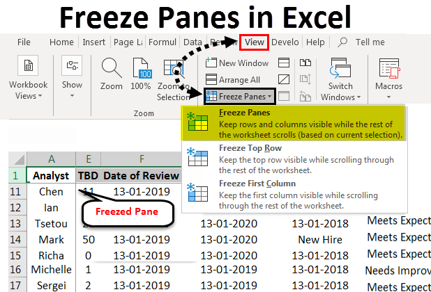 How to Use Freeze Panes in Excel? - keysdirect.us