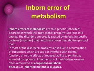 Inborn Errors of Metabolism Powerpoint? - keysdirect.us