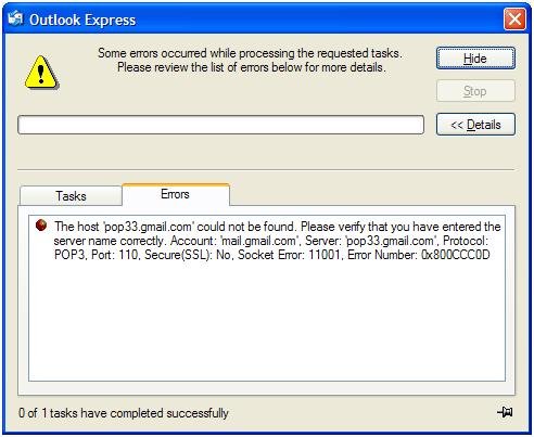 Outlook Express Errors? - keysdirect.us