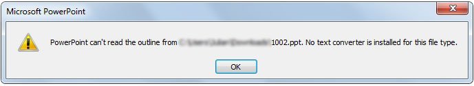 Powerpoint Cant Read the Outline? - keysdirect.us