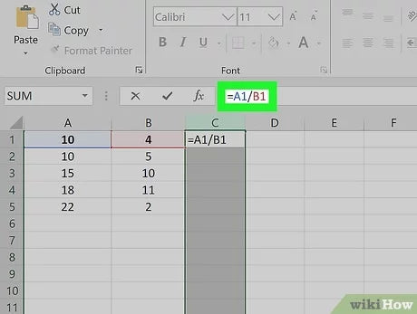 How to Divide Two Cells in Excel?