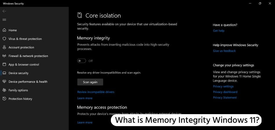 What is Memory Integrity Windows 11? - keysdirect.us