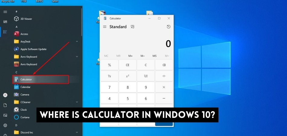 Where is Calculator in Windows 10? - keysdirect.us