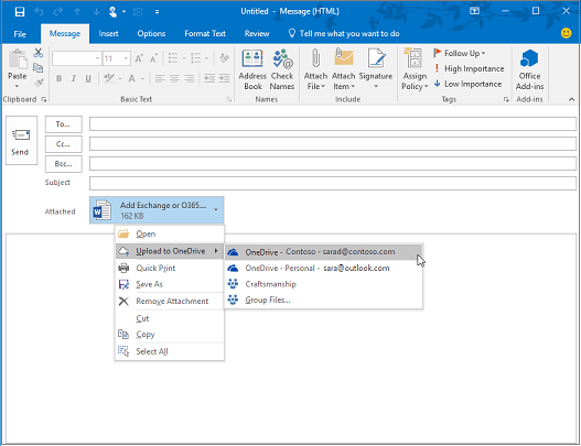 Where is Insert in Outlook Email? - keysdirect.us