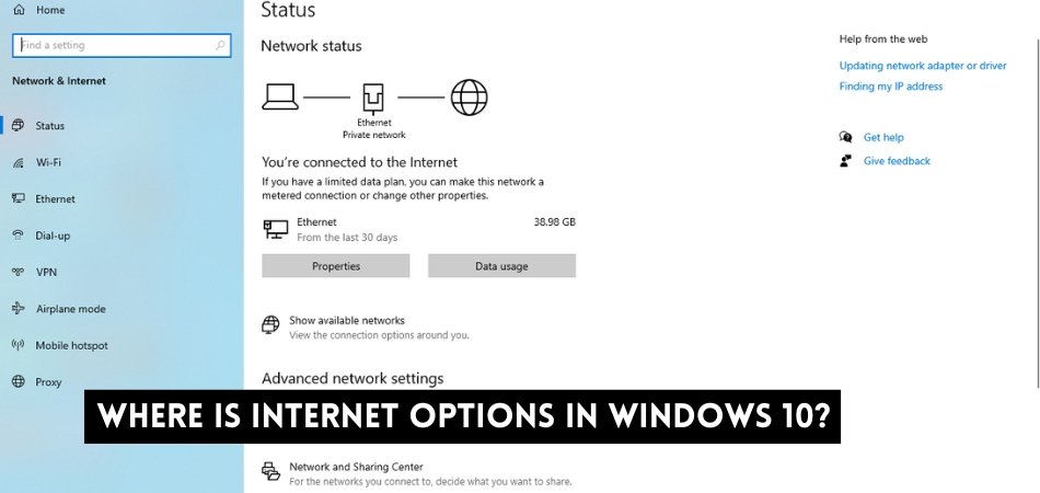 Where is Internet Options in Windows 10? - keysdirect.us