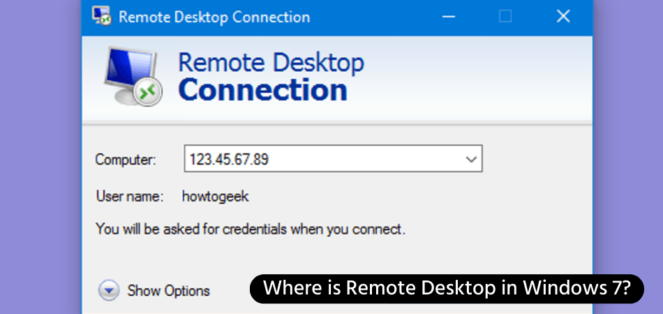 Where is Remote Desktop in Windows 7? - keysdirect.us