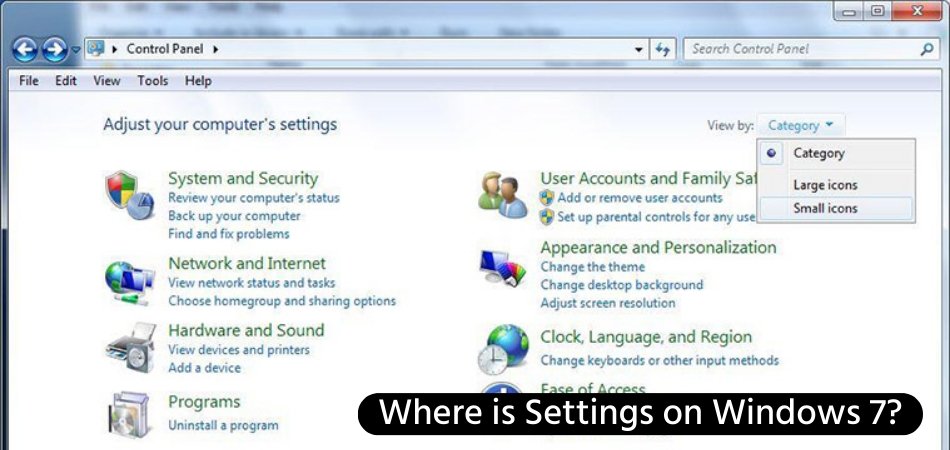 Where is Settings on Windows 7? - keysdirect.us
