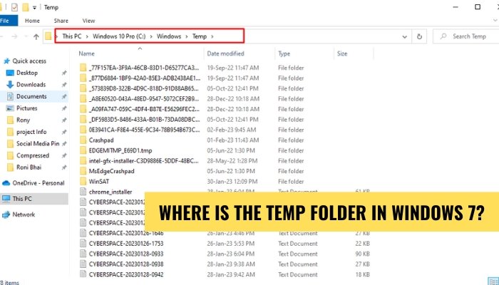 Where is the Temp Folder in Windows 7? - keysdirect.us