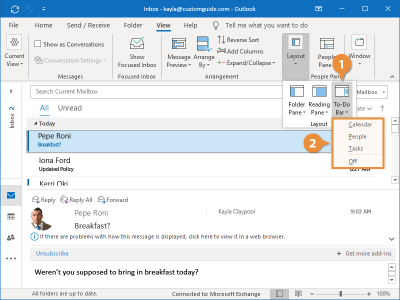 Where is the View Tab in Outlook? - keysdirect.us