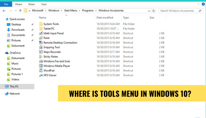 Where is Tools Menu in Windows 10? - keysdirect.us